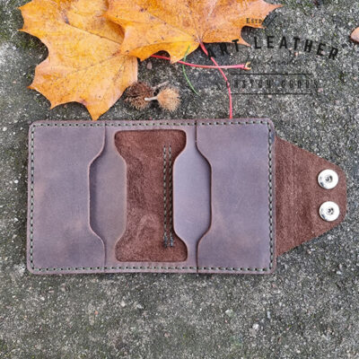 Mały portfel skórzany handmade 10